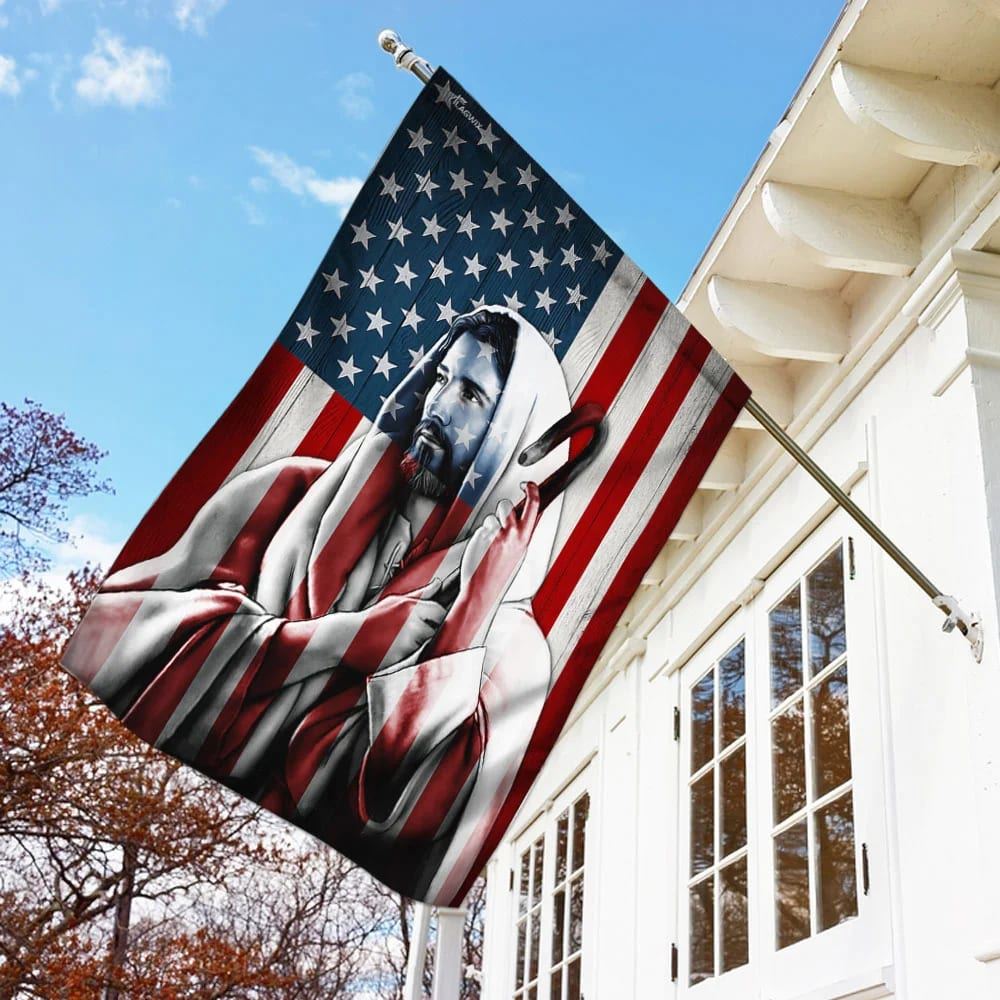 Jesus Christian U S House Flags, Christian Flag, Scripture Flag, Garden Banner