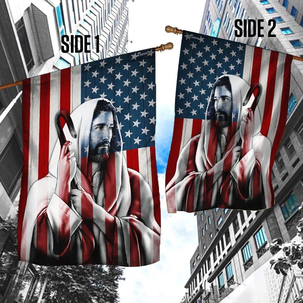 Jesus Christian U S House Flags, Christian Flag, Scripture Flag, Garden Banner