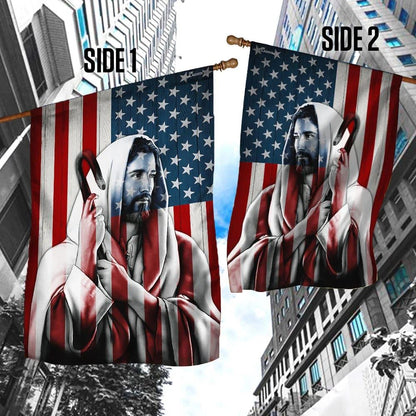 Jesus Christian U S House Flags, Christian Flag, Scripture Flag, Garden Banner