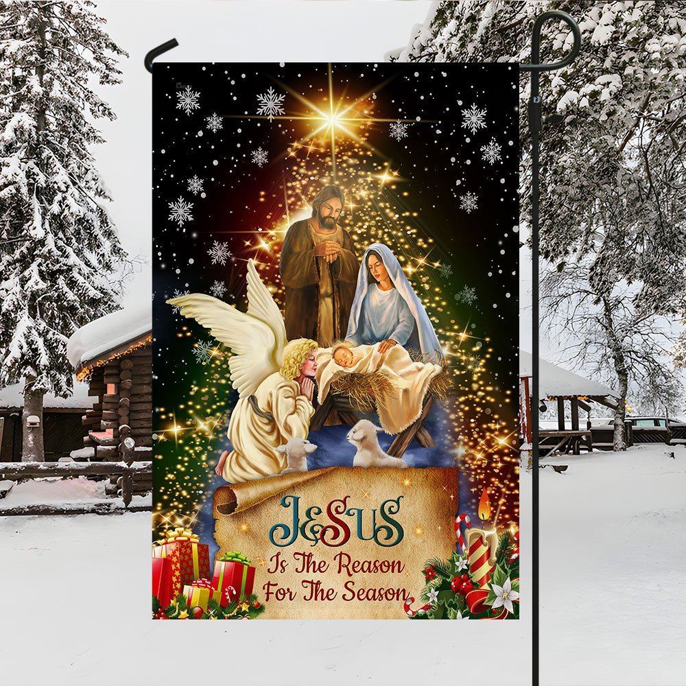 Jesus Christmas Flag Jesus Is The Reason For The Season Christmas Flag, Christian Christmas House Flag, Christmas Outdoor Decor Ideas