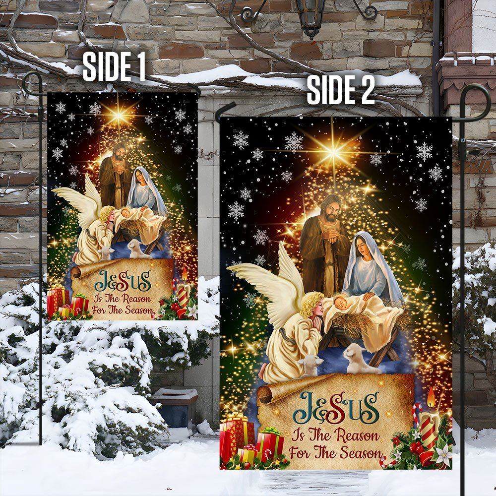 Jesus Christmas Flag Jesus Is The Reason For The Season Christmas Flag, Christian Christmas House Flag, Christmas Outdoor Decor Ideas