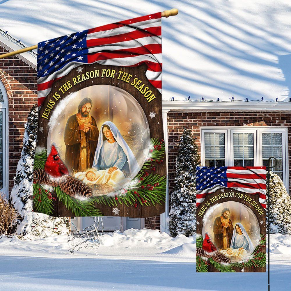 Jesus Christmas Flag Jesus Is The Reason For The Season Flag, Christian Christmas House Flag, Christmas Outdoor Decor Ideas