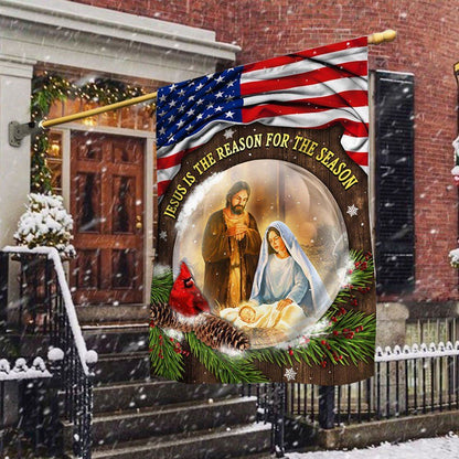 Jesus Christmas Flag Jesus Is The Reason For The Season Flag, Christian Christmas House Flag, Christmas Outdoor Decor Ideas