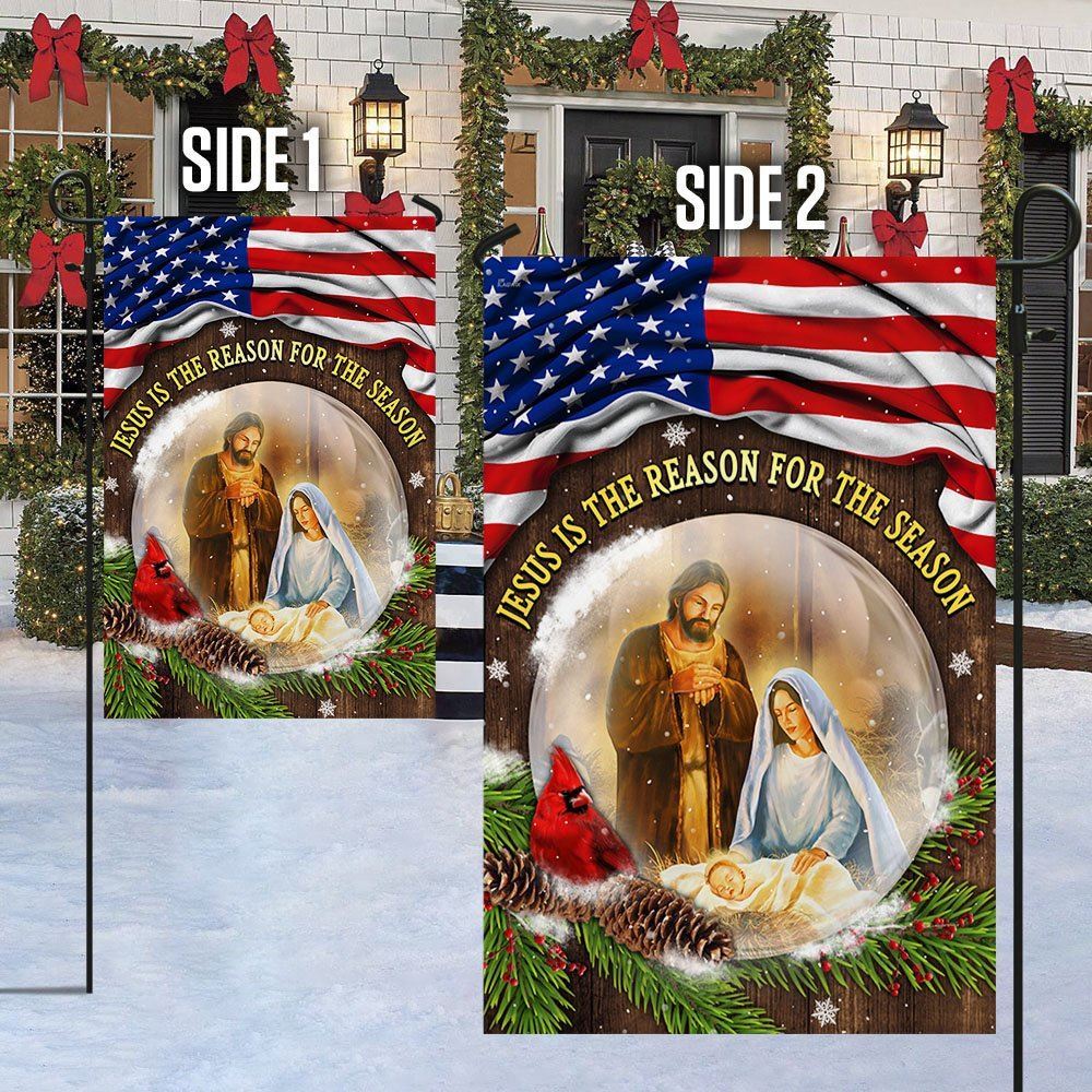 Jesus Christmas Flag Jesus Is The Reason For The Season Flag, Christian Christmas House Flag, Christmas Outdoor Decor Ideas