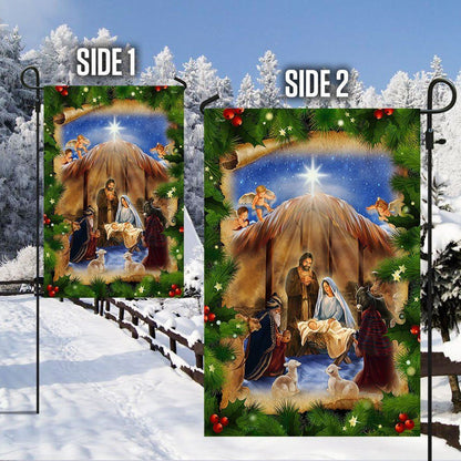 Jesus Christmas Flag Nativity Scene Jesus Is Born Christianity Flag, Christian Christmas House Flag, Christmas Outdoor Decor Ideas