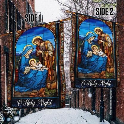 Jesus Christmas Flag Oh Holy Night Nativity Scene Flag, Christian Christmas House Flag, Christmas Outdoor Decor Ideas