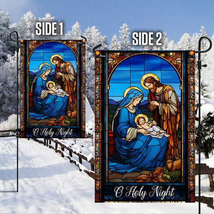 Jesus Christmas Flag Oh Holy Night Nativity Scene Flag, Christian Christmas House Flag, Christmas Outdoor Decor Ideas