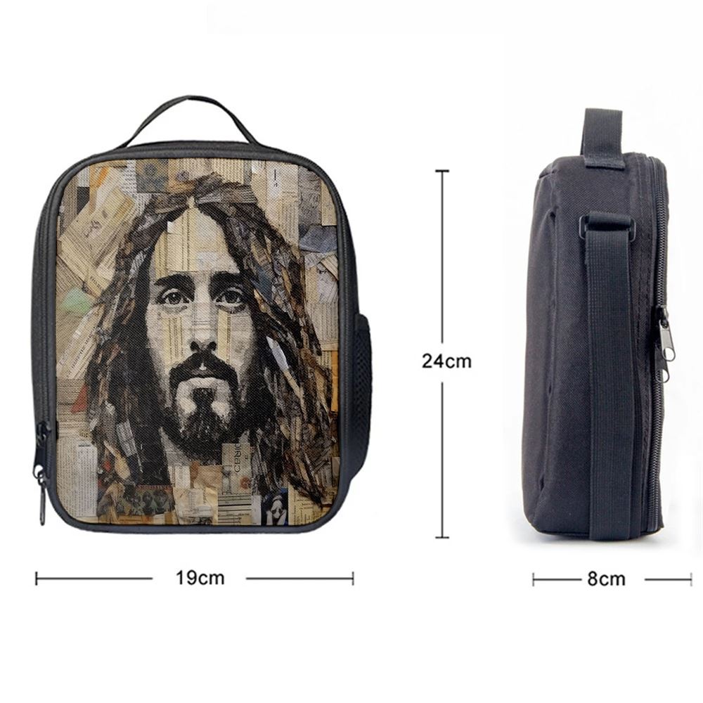 Jesus Christs Art Lunch Bag, Christian Lunch Box For School, Picnic