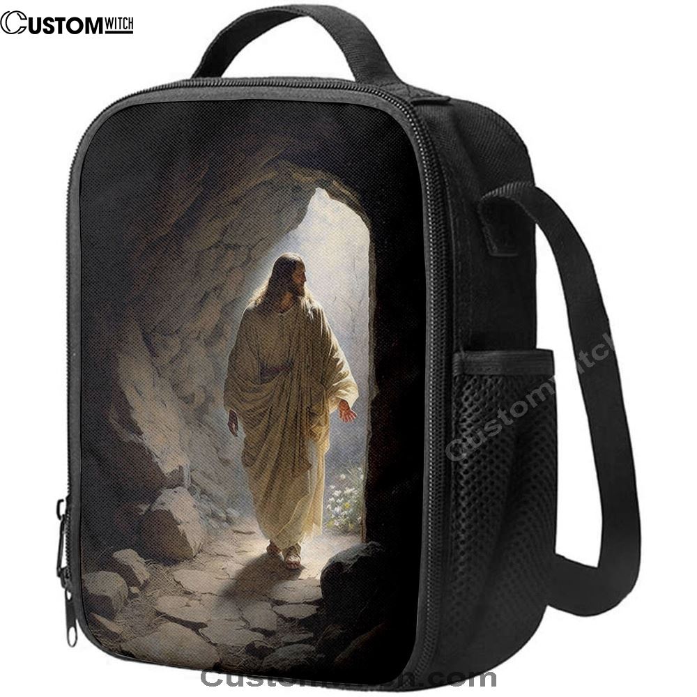 Jesus Come Out From Cave Lunch Bag, Christian Lunch Box For School, Picnic