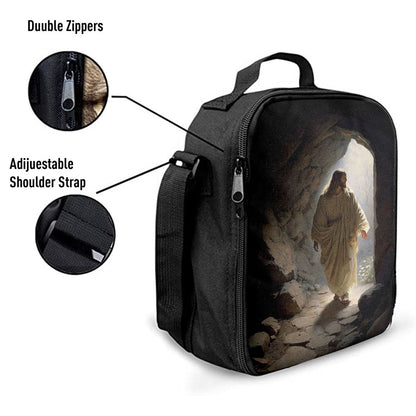 Jesus Come Out From Cave Lunch Bag, Christian Lunch Box For School, Picnic