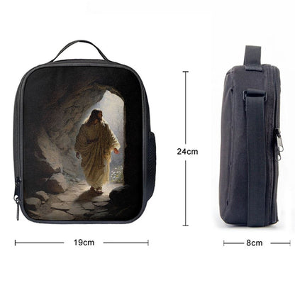 Jesus Come Out From Cave Lunch Bag, Christian Lunch Box For School, Picnic