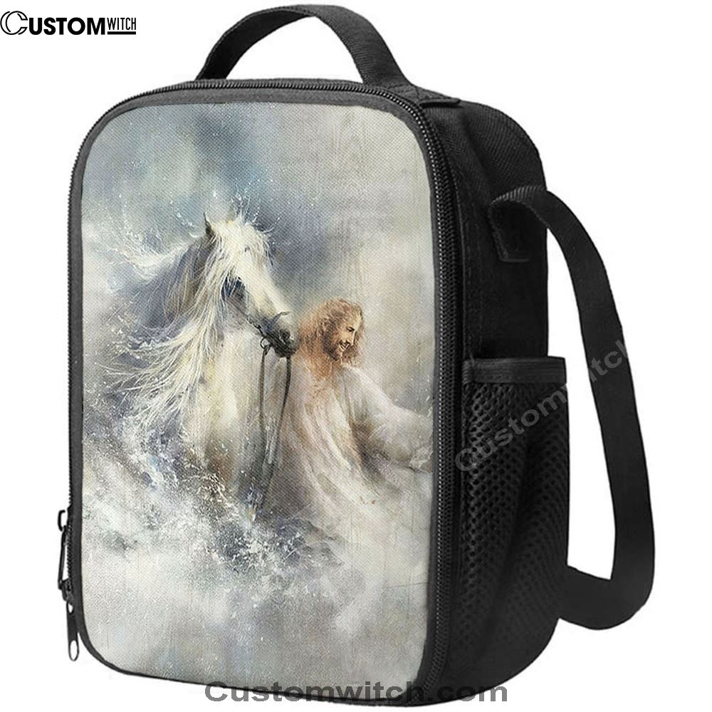 Jesus Comes With A White Horse Lunch Bag, Christian Lunch Box For School, Picnic