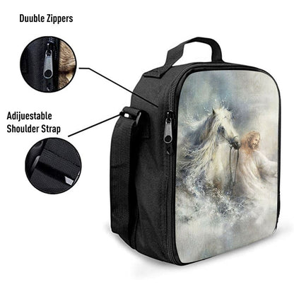 Jesus Comes With A White Horse Lunch Bag, Christian Lunch Box For School, Picnic