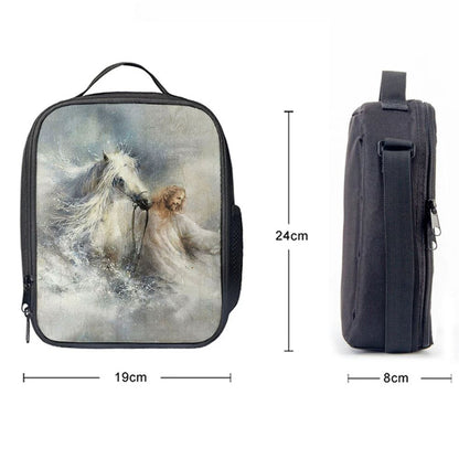 Jesus Comes With A White Horse Lunch Bag, Christian Lunch Box For School, Picnic