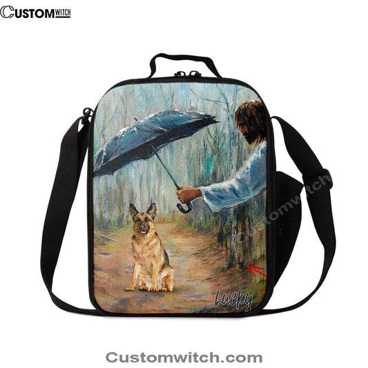 Jesus Covers Umbrella The Dog Custom Lunch Bag - Personalized Pet Memorial Lunch Bag - Pet Memorial Gifts, Christian Lunch Box For School, Picnic
