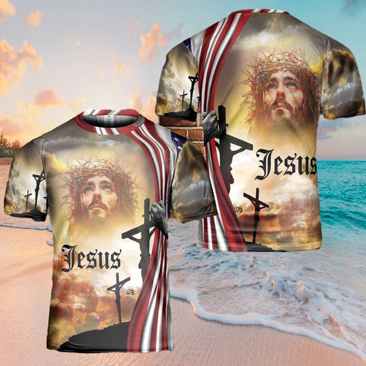 Jesus Cross 2 All Over Print 3D T-Shirt, Gift For Christian, Jesus Shirt