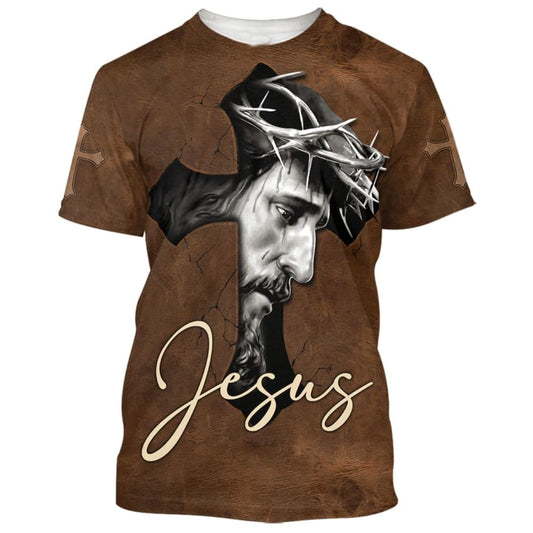 Jesus Cross All Over Print 3D T-Shirt, Gift For Christian, Jesus Shirt