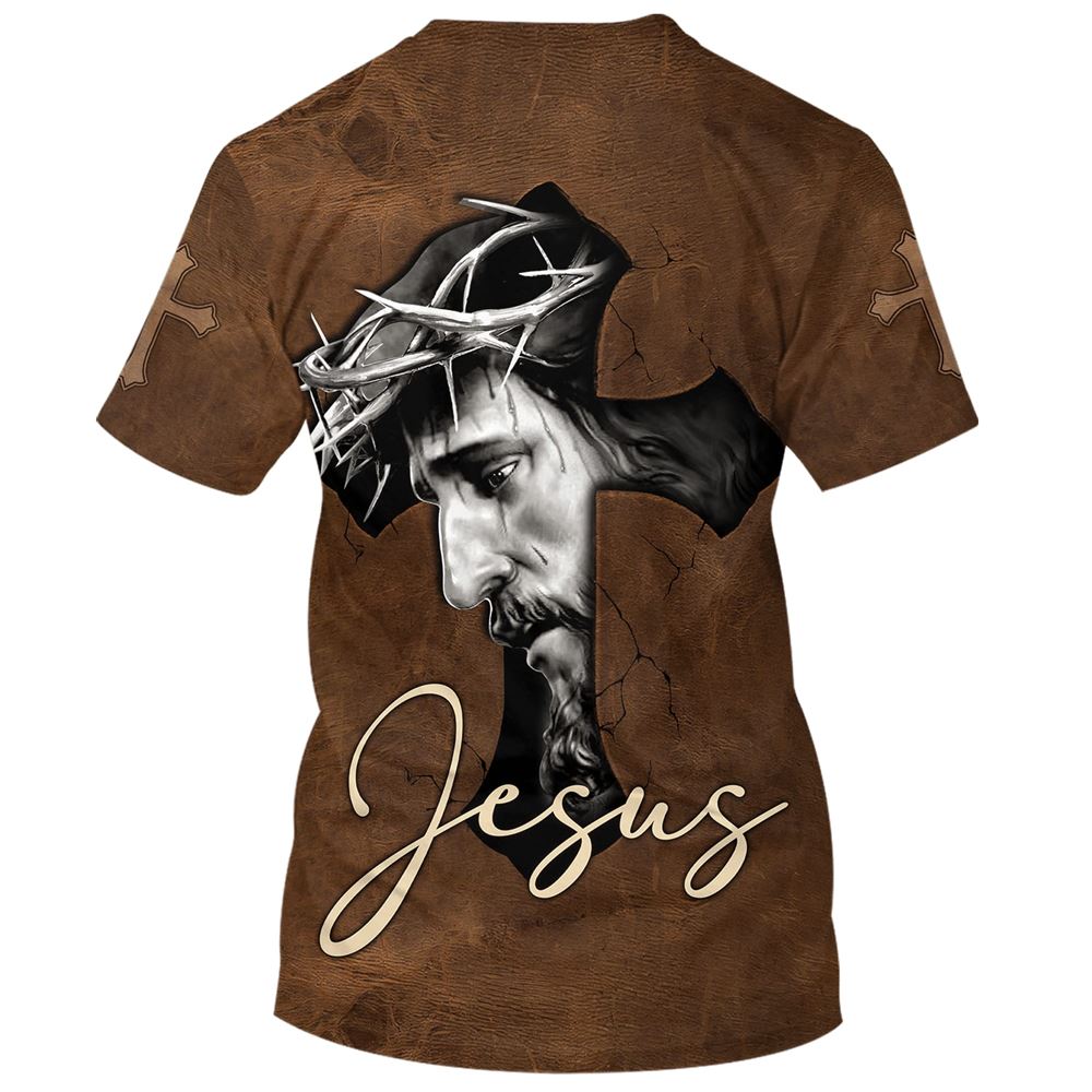Jesus Cross All Over Print 3D T-Shirt, Gift For Christian, Jesus Shirt