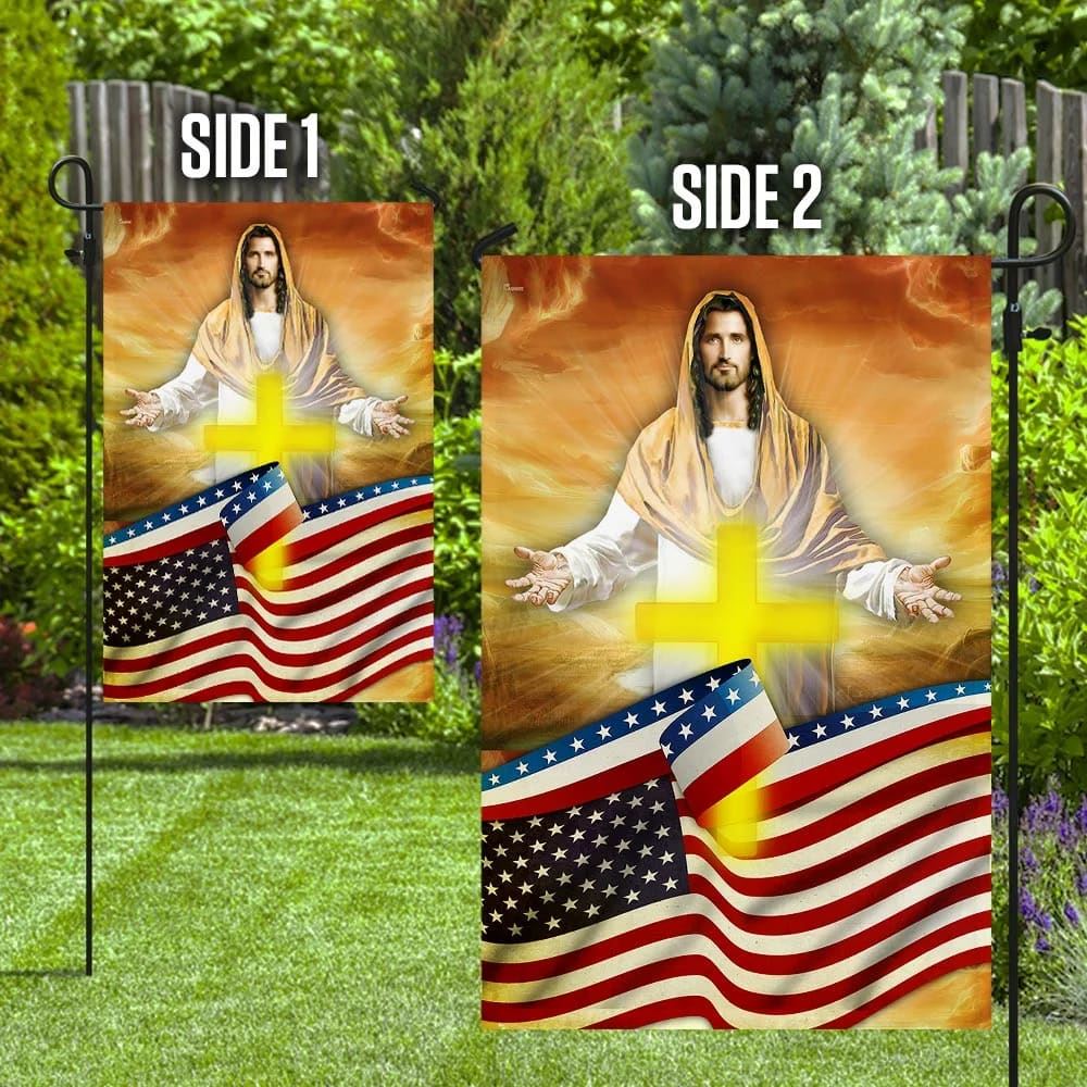 Jesus Cross America House Flag, Christian Flag, Christian Flag, Scripture Flag, Garden Banner