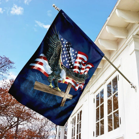 Jesus Cross American Eagle House Flag, Christian Flag, Christian Flag, Scripture Flag, Garden Banner