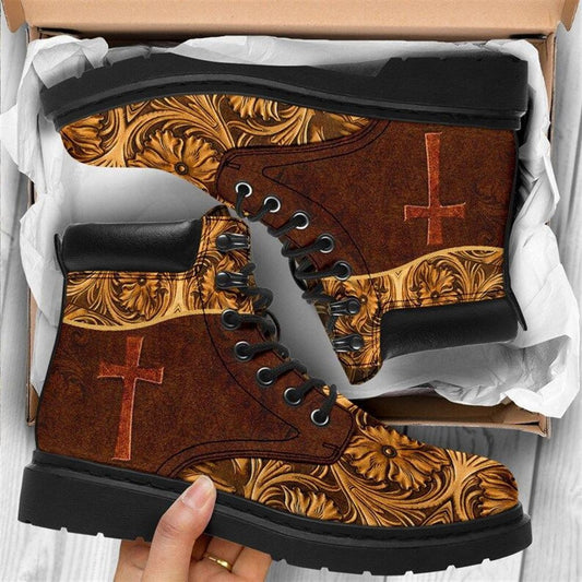 Jesus Cross Boots, Christian Lifestyle Boots, Bible Verse Boots, Christian Apparel Boots