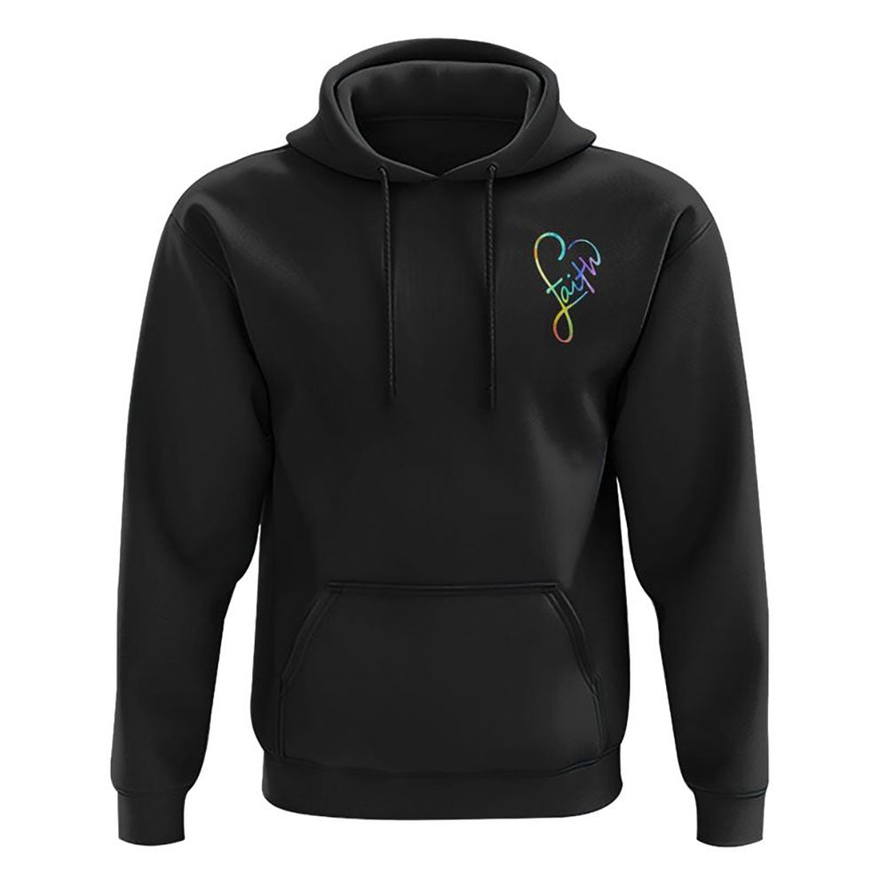 Jesus Cross Colorful Watercolor All Over Print 3D Hoodie, Christian Hoodie, Christian Sweatshirt, Bible Verse Shirt