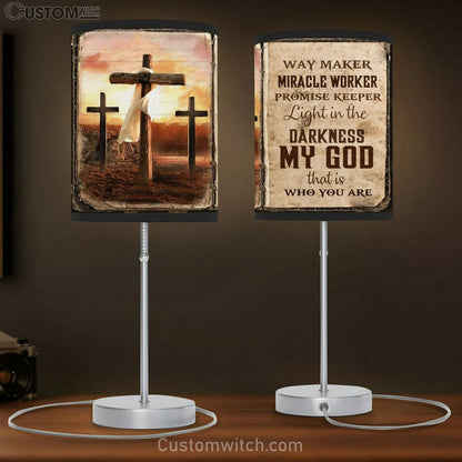 Jesus Cross Way Maker Miracle Worker Promise Keeper Table Lamb