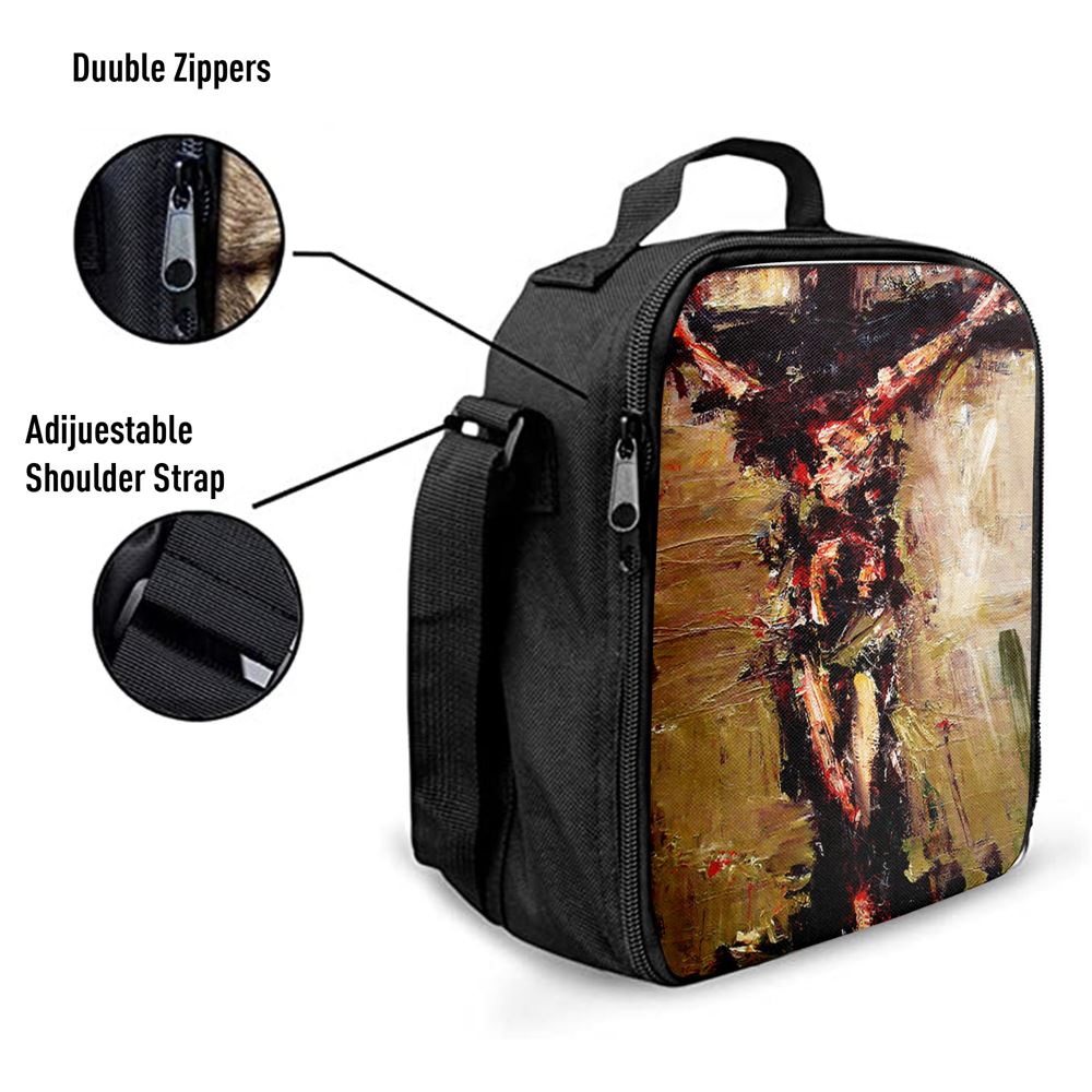 Jesus Died On Cross Lunch Bag, Christian Lunch Box For School, Picnic