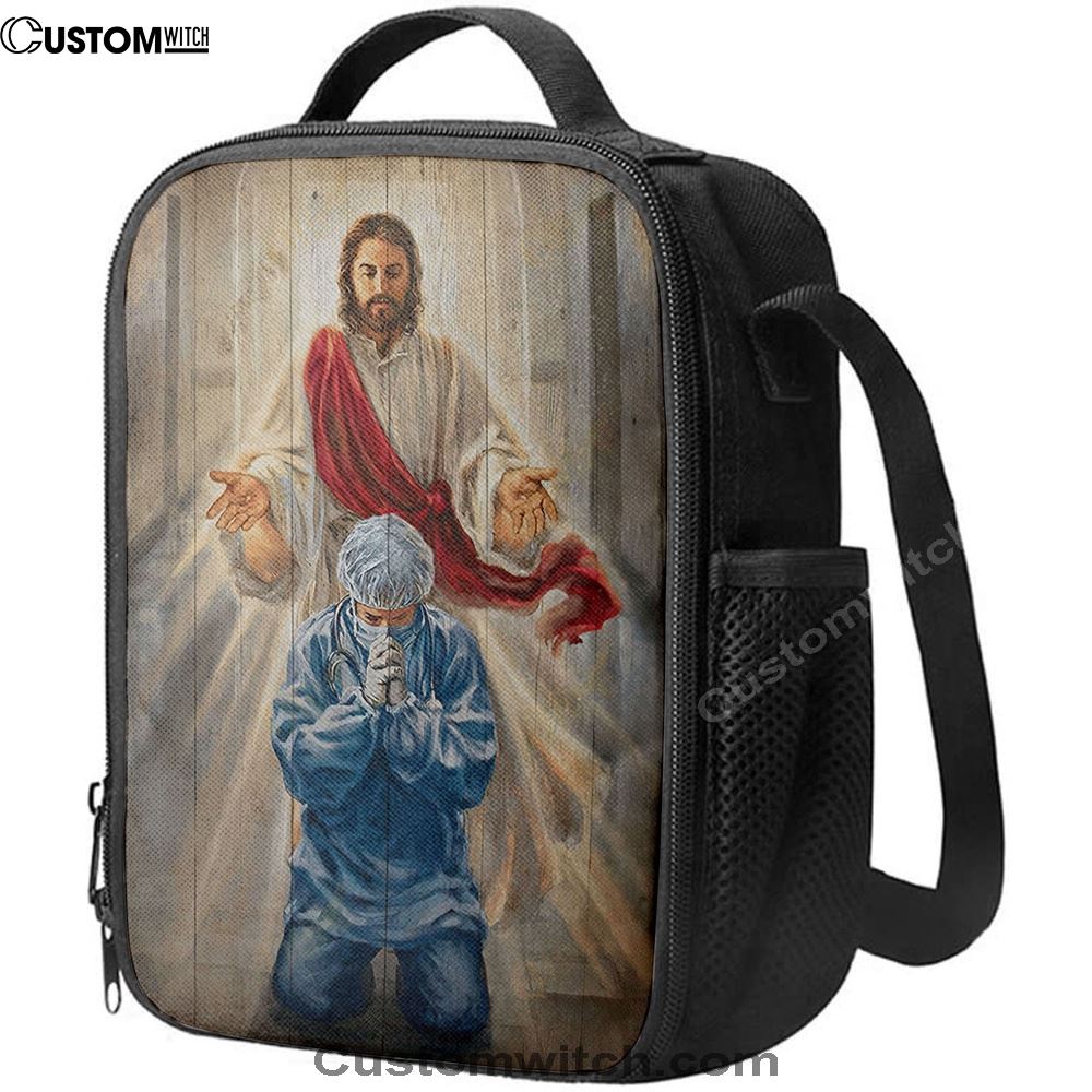 Jesus & Doctor Lunch Bag, Christian Lunch Box For School, Picnic