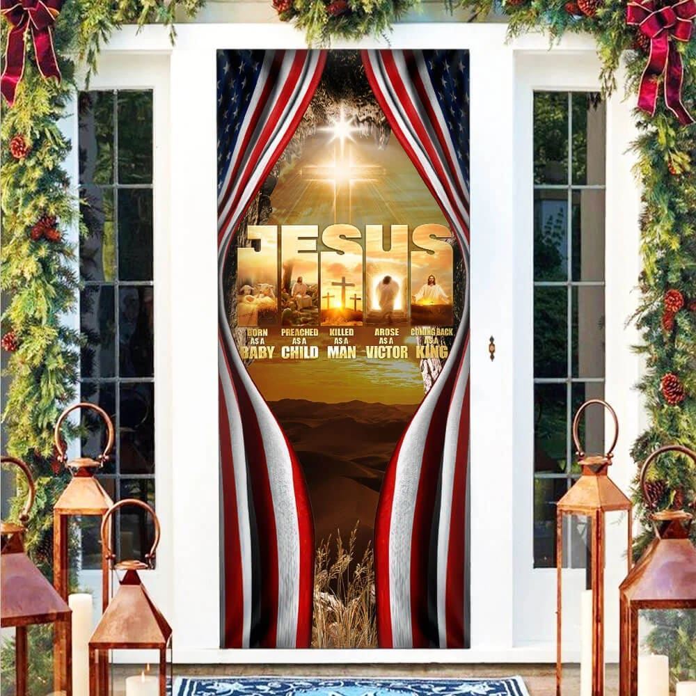 Jesus Door Cover Coming Back As A King, Christian Door Decor, Door Christian Church, Christian Door Plaques