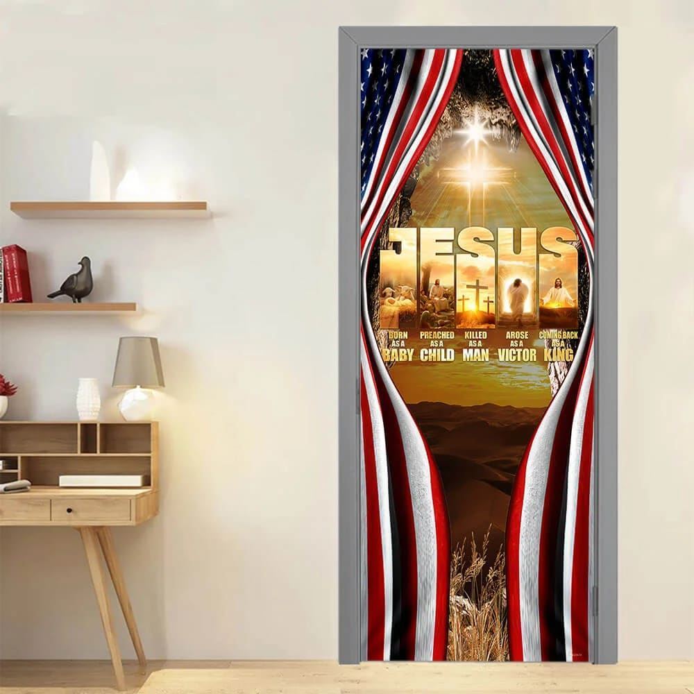 Jesus Door Cover Coming Back As A King, Christian Door Decor, Door Christian Church, Christian Door Plaques