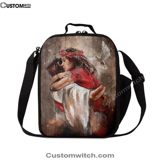 Jesus Dove A Warming Hug Lunch Bag, Christian Lunch Box For School, Picnic