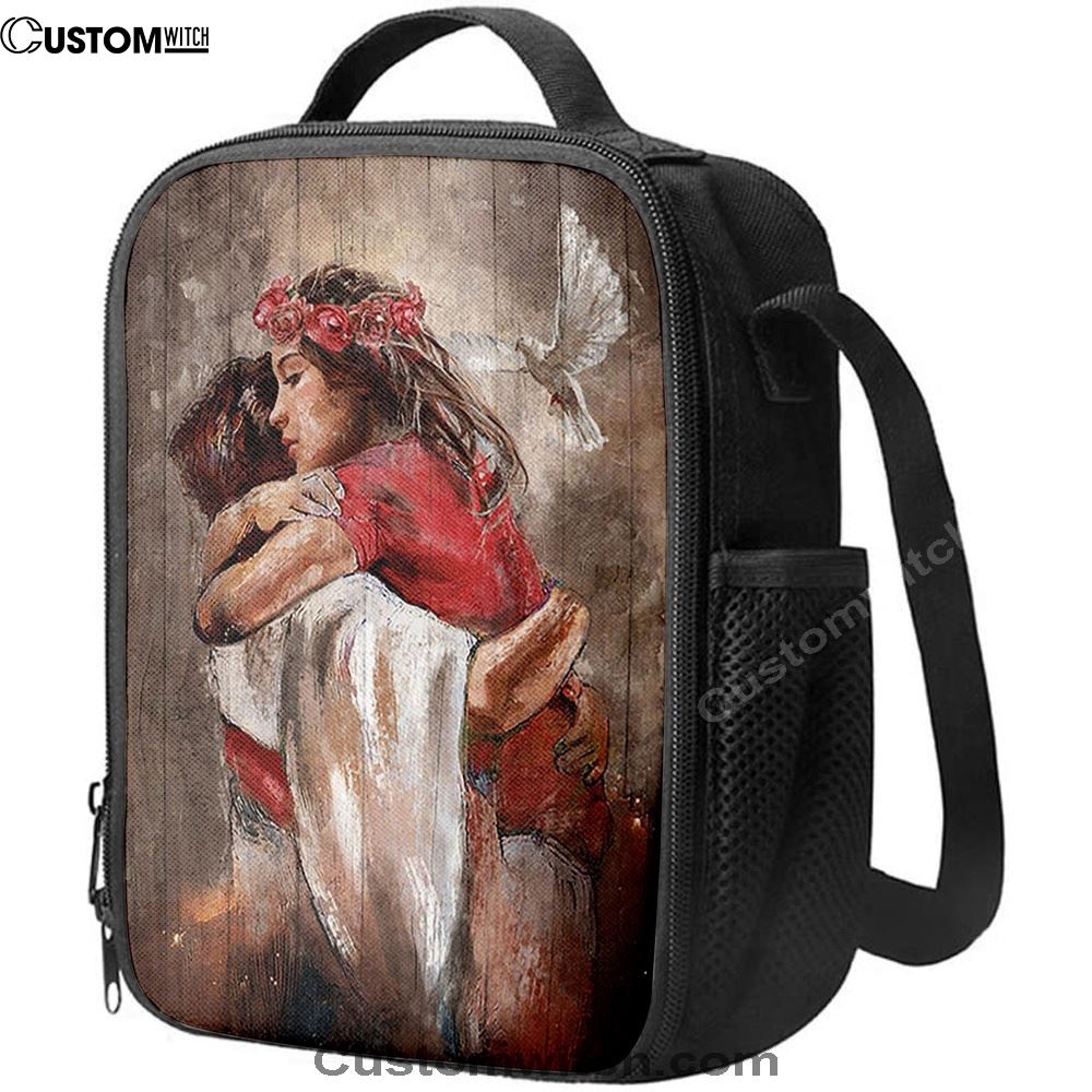 Jesus Dove A Warming Hug Lunch Bag, Christian Lunch Box For School, Picnic