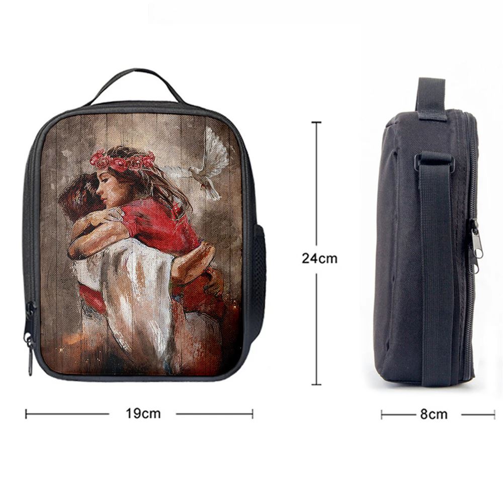 Jesus Dove A Warming Hug Lunch Bag, Christian Lunch Box For School, Picnic