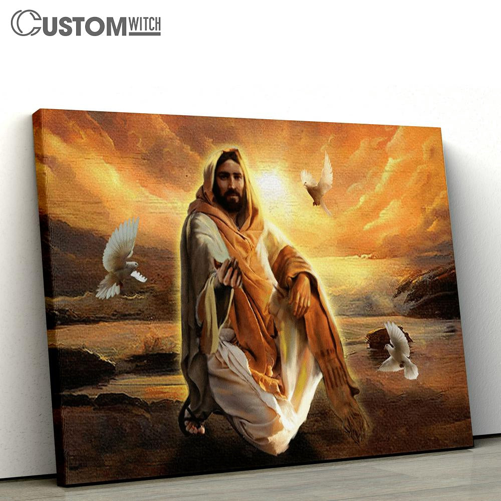 Jesus Dove Large Canvas - Christian Canvas Prints - Religious Canvas Art