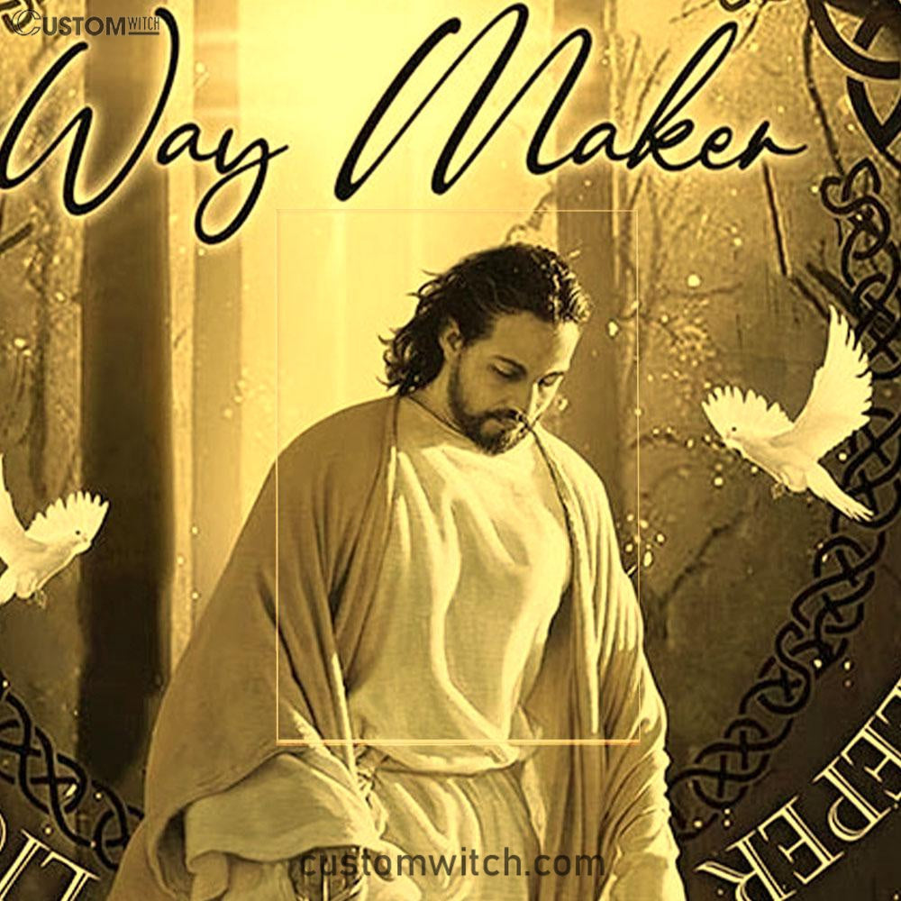 Jesus, Doves, Lambs, Miracle Worker, Light In The Darkness Frame Lamp Poster