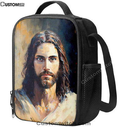 Jesus Face Lunch Bag - Jesus Art, Christian Lunch Box For School, Picnic