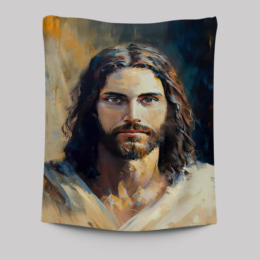 Jesus Face Tapestry Pictures - Jesus Art Prints - Jesus Art -  Christian Indoor Wall Tapestries