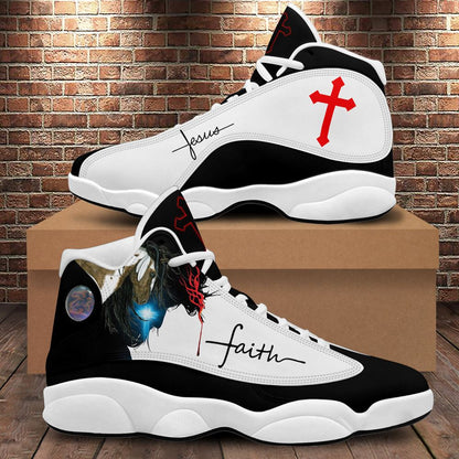 Jesus Faith Portrait Arts Jd13 Shoes For Man And Women, Christian Basketball Shoes, Gift For Christian, God Shoes