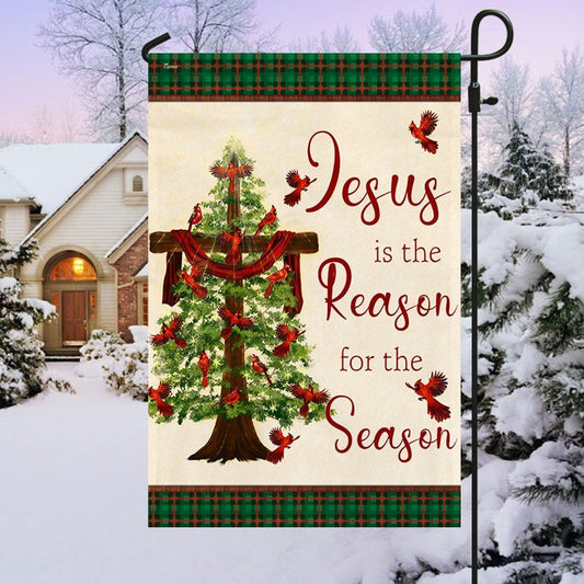 Jesus Family Flag, Jesus Is The Reason For The Season Christmas Flag, Christian Christmas House Flag, Christmas Outdoor Decor Ideas