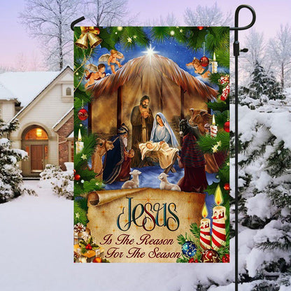 Jesus Flag Jesus Is The Reason For The Season Christmas Flag, Christian Christmas House Flag, Christmas Outdoor Decor Ideas