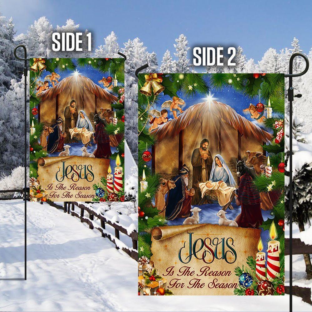 Jesus Flag Jesus Is The Reason For The Season Christmas Flag, Christian Christmas House Flag, Christmas Outdoor Decor Ideas