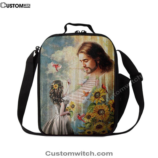 Jesus Girl And Path To Heaven Lunch Bag, Christian Lunch Box For School, Picnic