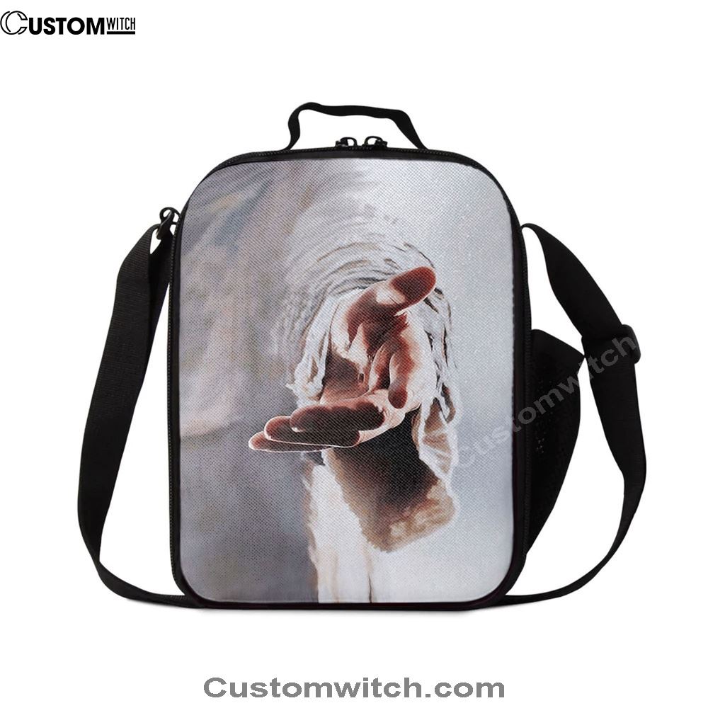Jesus Gives Hand Lunch Bag, Christian Lunch Box For School, Picnic