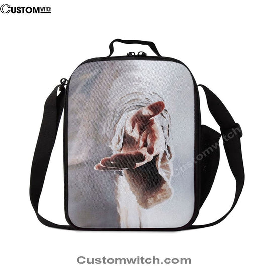 Jesus Gives Hand Lunch Bag, Christian Lunch Box For School, Picnic
