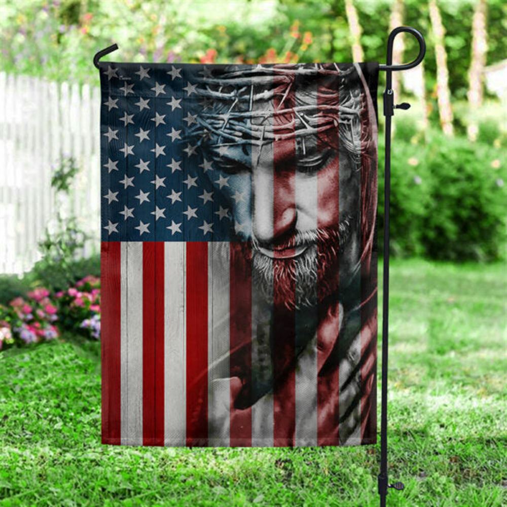 Jesus God American House Flag 1, Christian Flag, Christian Flag, Scripture Flag, Garden Banner