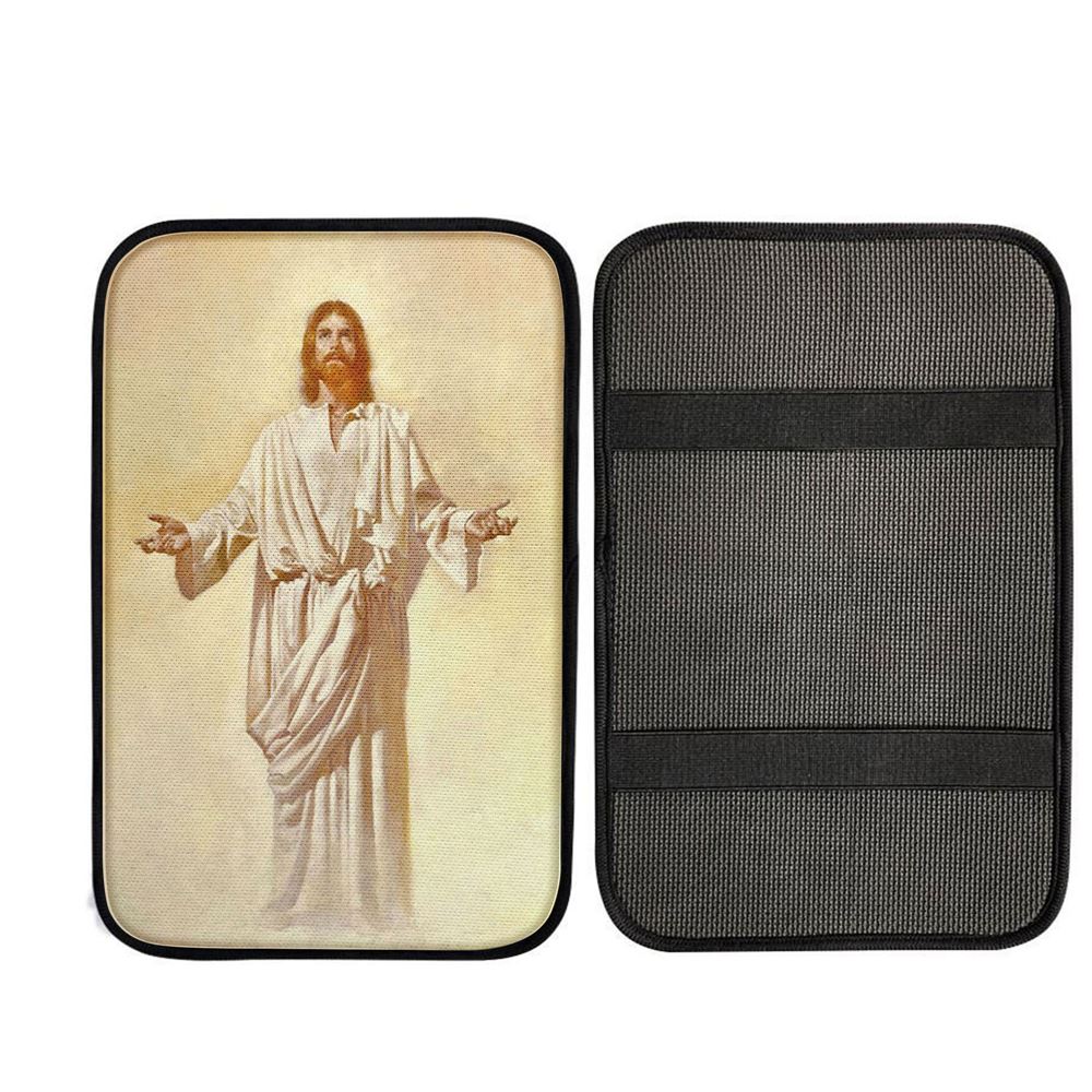 Jesus God With Open Arms Car Armrest Pad Pictures, Religious Car Interior Accessories