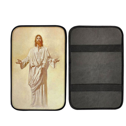 Jesus God With Open Arms Car Armrest Pad Pictures, Religious Car Interior Accessories