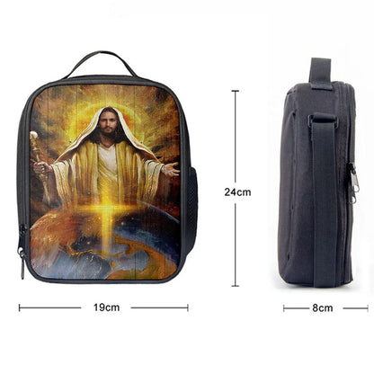 Jesus Got The Whole World In His Hands Lunch Bag, Christian Lunch Box For School, Picnic