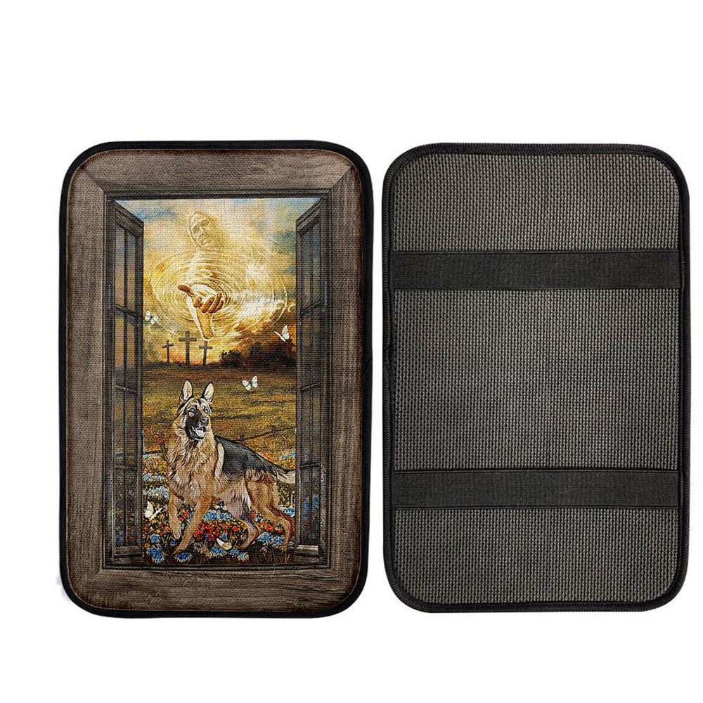 Jesus Hand German Shepherd Car Armrest Pad, God Car Armrest Accessories